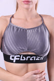 Top Oasis of Lycra - Silver grey