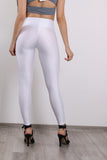 Elegant leggings in shiny white